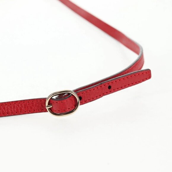 GUCCI Shoulder Wallet Swing Leather Red Gold 368231 534563 Auth BA5829V - Picture 8 of 16